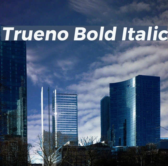 Trueno Bold Italic Font examples