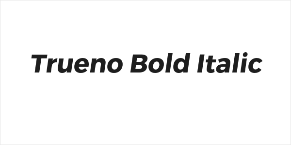 Trueno Bold Italic Logo