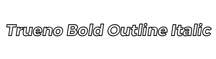 Trueno Bold Outline Italic  لخطوط تنزيل