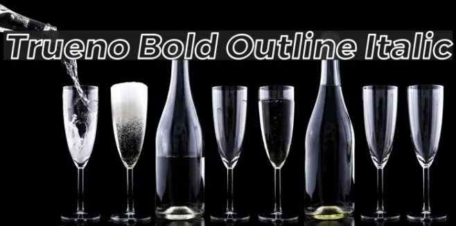 Trueno Bold Outline Italic Example 1