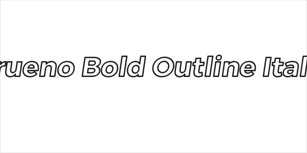 Trueno Bold Outline Italic Logo