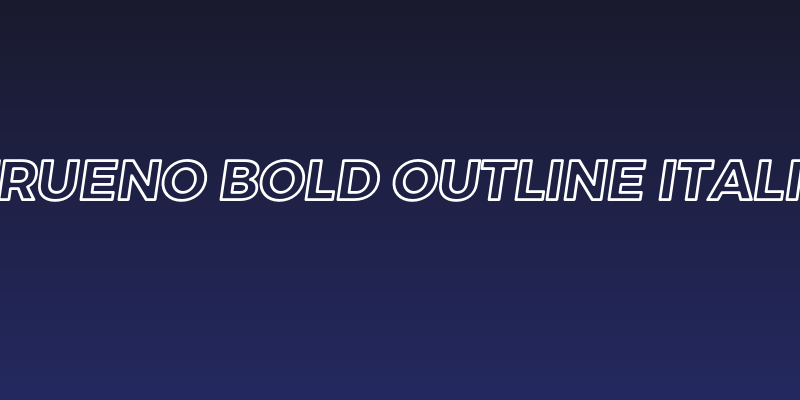 Trueno Bold Outline Italic Social Header