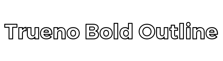 Trueno Bold Outline  नि: शुल्क फ़ॉन्ट्स डाउनलोड