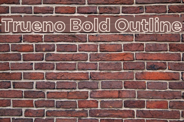 Trueno Bold Outline Font examples