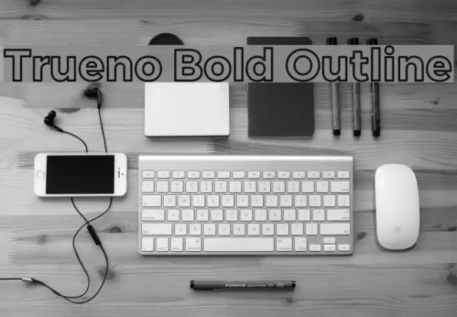 Trueno Bold Outline Font examples