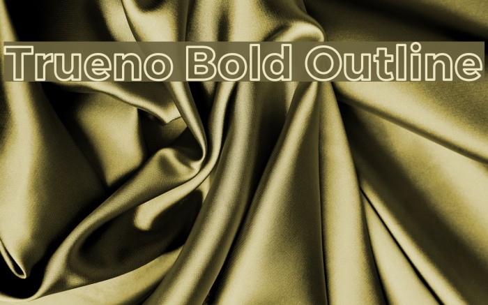 Trueno Bold Outline Font examples