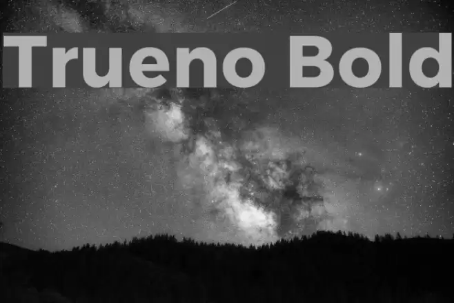 Trueno Bold Font examples