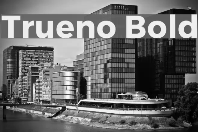 Trueno Bold Font examples