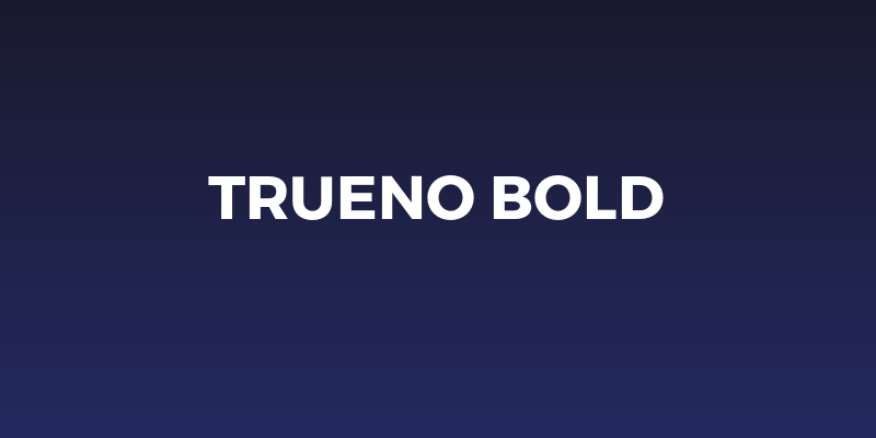 Trueno Bold Social Header