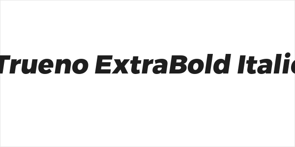 Trueno ExtraBold Italic Logo