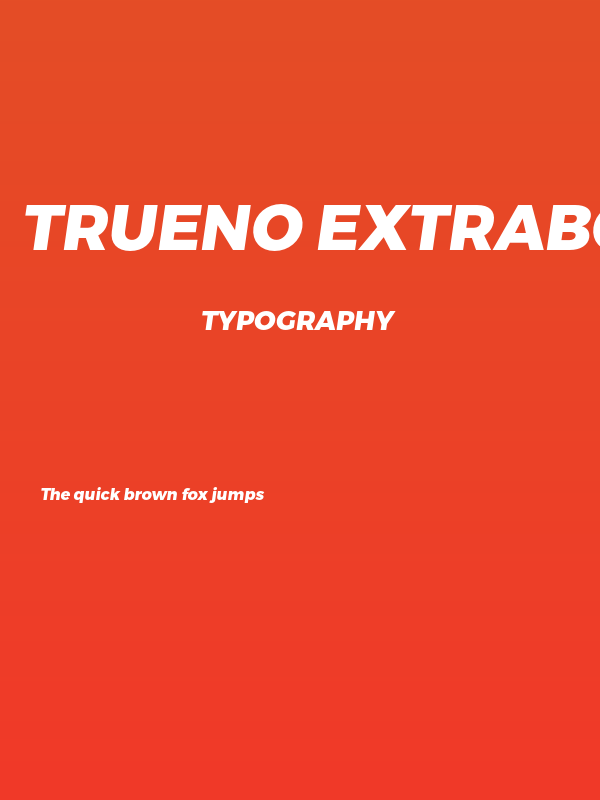 Trueno ExtraBold Italic Poster