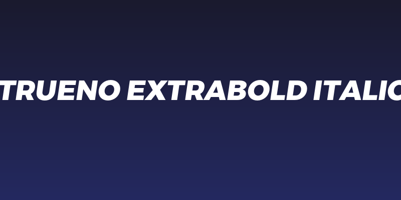 Trueno ExtraBold Italic Social Header