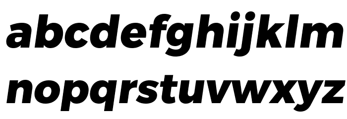 Trueno ExtraBold Italic Font LOWERCASE