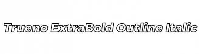 Trueno ExtraBold Outline Italic  Frei Schriftart Herunterladen