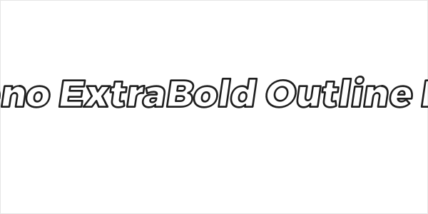 Trueno ExtraBold Outline Italic Logo