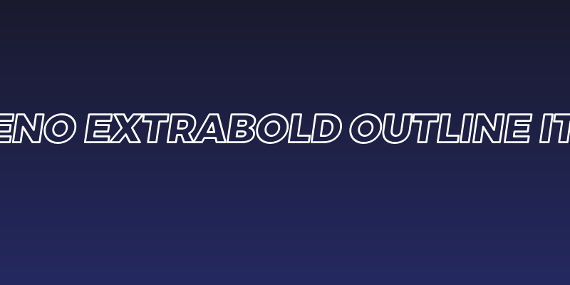 Trueno ExtraBold Outline Italic Social Header