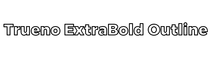 Trueno ExtraBold Outline Font