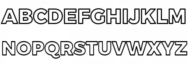 Trueno ExtraBold Outline خط أحرف كبيرة