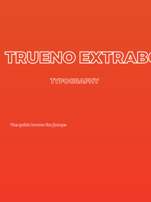 Trueno ExtraBold Outline Poster