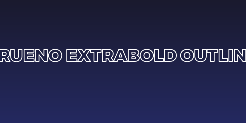 Trueno ExtraBold Outline Social Header
