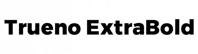 Trueno ExtraBold  Frei Schriftart Herunterladen
