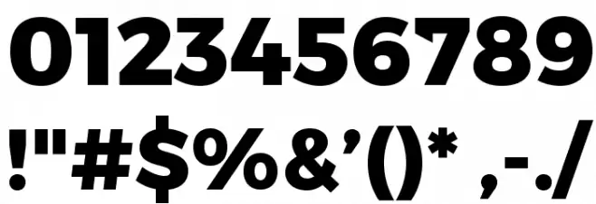 Trueno ExtraBold フォント その他の文字