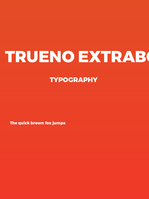 Trueno ExtraBold Poster