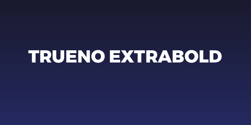 Trueno ExtraBold Social Header