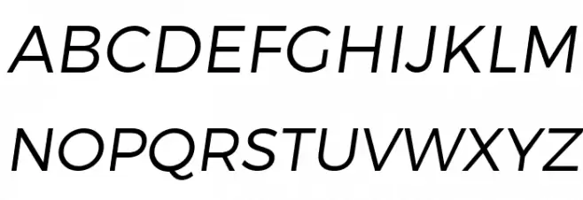 Trueno Light Italic फ़ॉन्ट अपरकेस