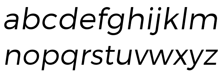 Trueno Light Italic Font LOWERCASE