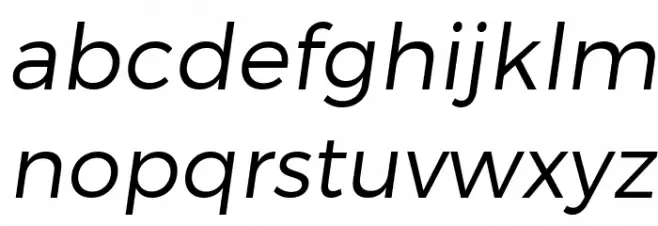 Trueno Light Italic 字体 小写