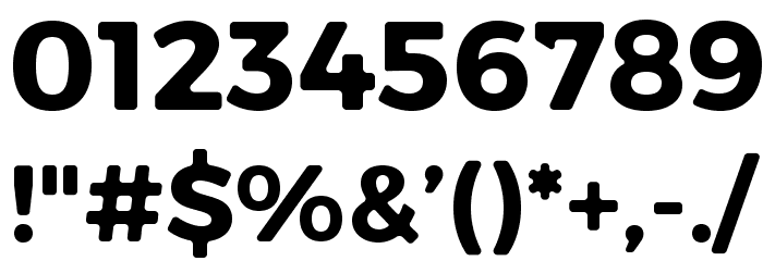 Trueno Round Bold Font OTHER CHARS