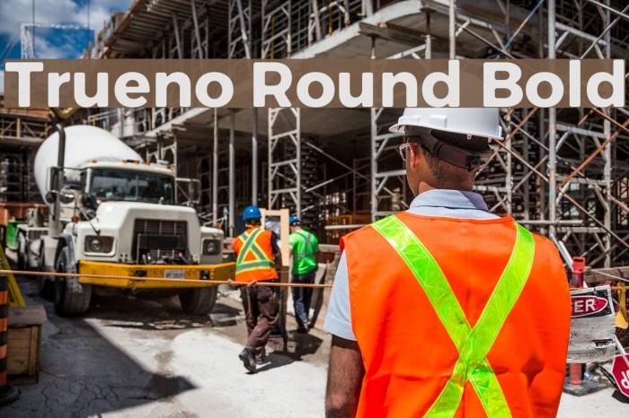Trueno Round Bold Font examples
