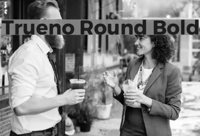 Trueno Round Bold خط examples