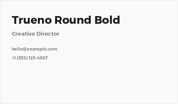 Trueno Round Bold Business Card