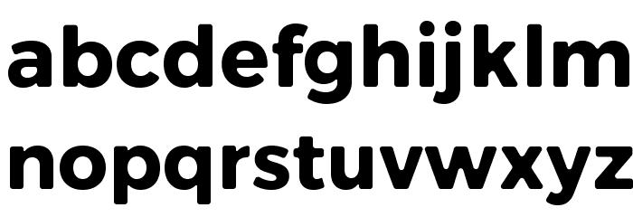 Trueno Round Bold Font LOWERCASE