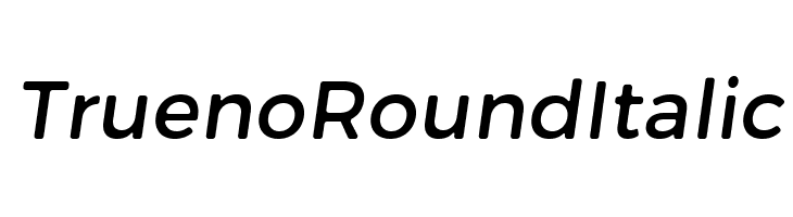 Trueno Round Italic फ़ॉन्ट