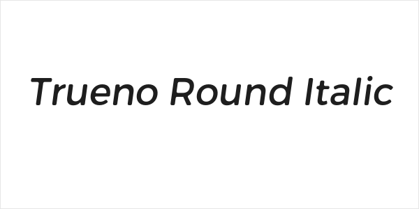 Trueno Round Italic Logo