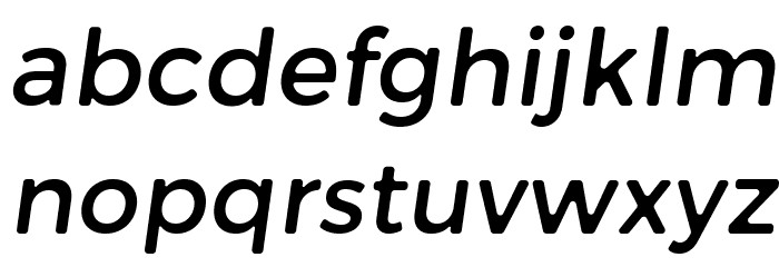Trueno Round Italic Font LOWERCASE