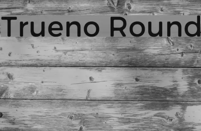 Trueno Round Font examples