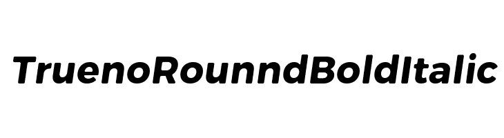 Trueno Rounnd Bold Italic Font