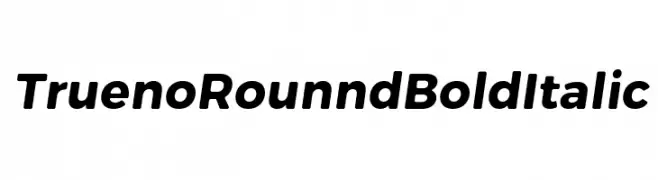 Trueno Rounnd Bold Italic  नि: शुल्क फ़ॉन्ट्स डाउनलोड
