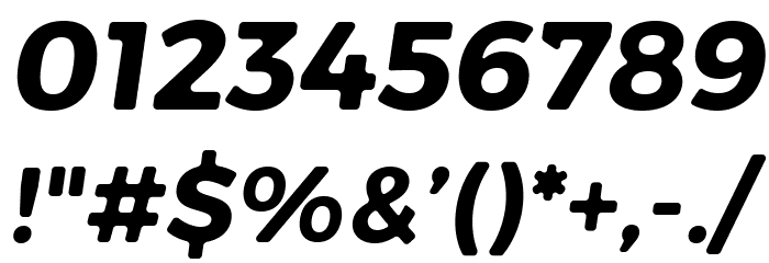 Trueno Rounnd Bold Italic Font OTHER CHARS