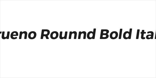 Trueno Rounnd Bold Italic Logo