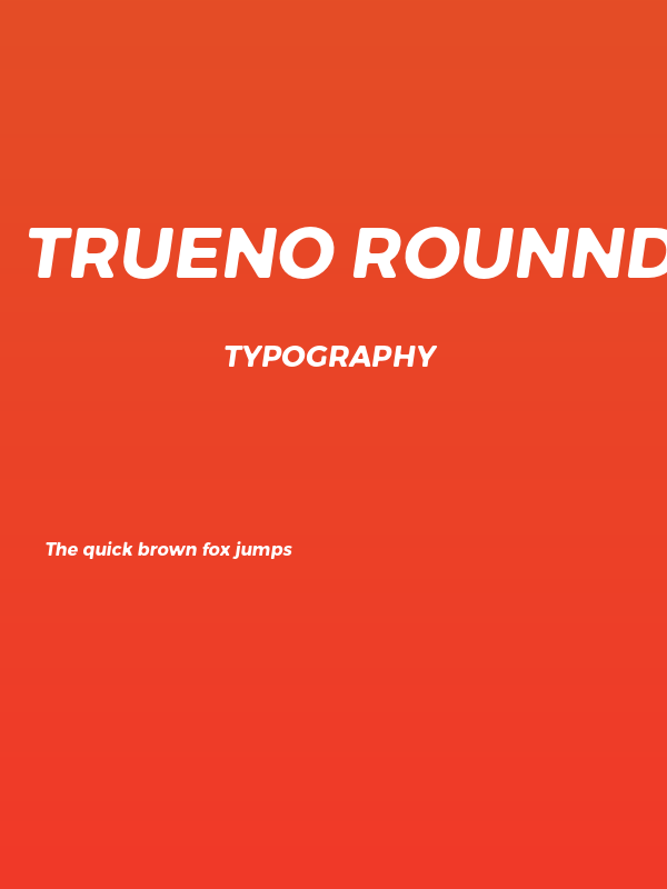 Trueno Rounnd Bold Italic Poster