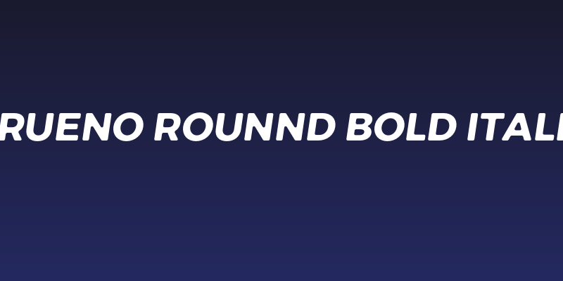 Trueno Rounnd Bold Italic Social Header