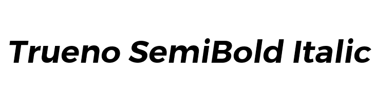 Trueno SemiBold Italic Font