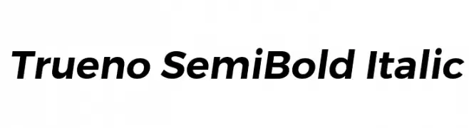 Trueno SemiBold Italic  Frei Schriftart Herunterladen