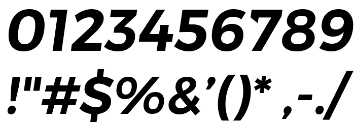 Trueno SemiBold Italic Font OTHER CHARS