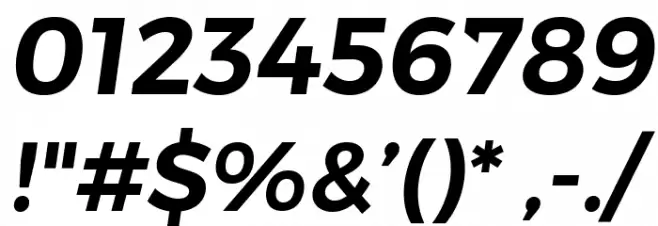 Trueno SemiBold Italic Font OTHER CHARS